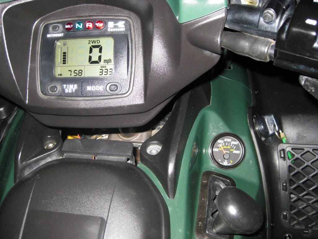 How to Brute 750 Install Temp Gauge (mechanical type) Mud in My